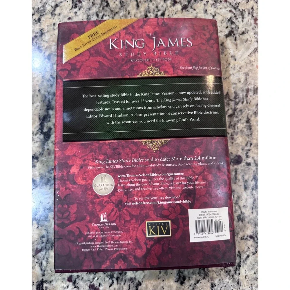 Thomas Nelson King James Study Bible Second Edition Hardcover Signature Series